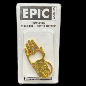 Epic Goods Infinity Gauntlet Powerful Keychain Bottle Opener Gold Novelty